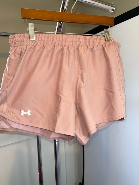 Under Armour Fly By 3 inch Rose Blush Running Shorts - Picture 1 of 11